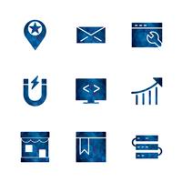 Satz von Vector SEO Search Engine Optimization Icons