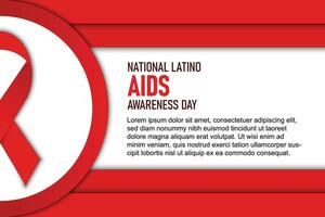 National Latino AIDS Bewusstsein Tag Hintergrund. vektor