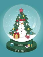 glad jul och Lycklig ny år 2024 hälsning kort. vektor illustration, affisch, flygblad, hälsning kort, fest inbjudan kort, hemsida baner, social media baner, marknadsföring material.