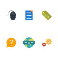 Satz von Vector SEO Search Engine Optimization Icons