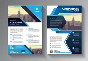 Flyer Business-Vorlage für Layout-Broschüren-Promotion oder Geschäftsbericht Firma vektor