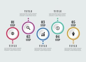 cirkel infografisk mall vektor