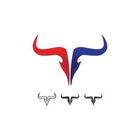 bull buffalo head ko djur maskot logo design vektor för sport horn buffalo djur däggdjur huvud logo vilda matador