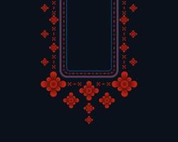 geometrisches ethnisches orientalisches Muster. Halskettenstickdesign für Textilien, Modefrauen, Hintergrund, Tapeten, Kleidung und Verpackung. Vektor-Illustration. vektor