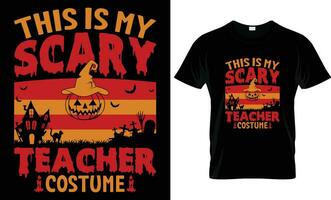 Halloween T-Shirt Design Geschenk Vorlage vektor