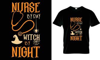 Halloween T-Shirt Design Geschenk Vorlage vektor