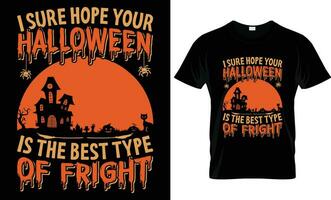 halloween t-shirt design gåva mall vektor