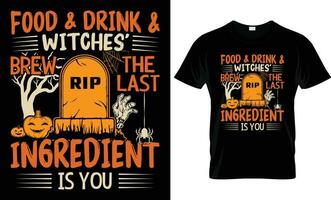 Halloween T-Shirt Design Geschenk Vorlage vektor