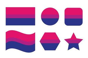 bisexuell stolthet flagga sexuell identitet stolthet flagga vektor