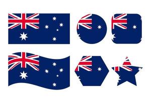 Australien-Flagge einfache Illustration für Unabhängigkeitstag oder Wahl vektor