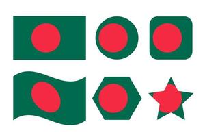Bangladesh flagga enkel illustration för självständighetsdagen eller valet vektor