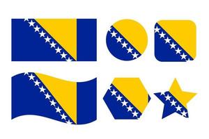 Bosnien och Hercegovinas flagga enkel illustration för självständighetsdagen eller valet vektor