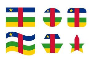 Einfache Illustration der Flagge der Zentralafrikanischen Republik für den Unabhängigkeitstag oder die Wahl vektor