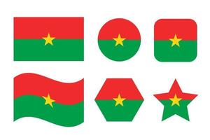 Burkina Faso flagga enkel illustration för självständighetsdagen eller valet vektor