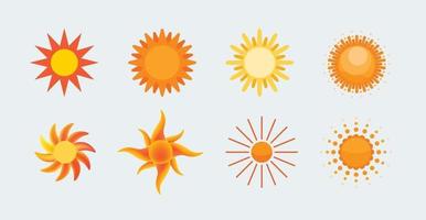 Sonne Symbole Vektor Symbolsatz