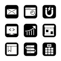 Satz von Vector SEO Search Engine Optimization Icons