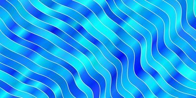 hellblauer Vektorhintergrund mit gekrümmten Linien. vektor