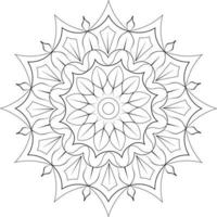 barn målarbok mandala design vektor