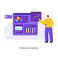 online webbplatsanalys vektor