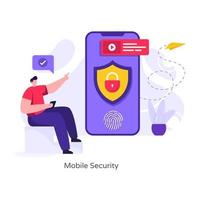mobil säkerhet och antivirus vektor