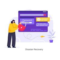 Notfallwiederherstellung und Sicherheit vektor