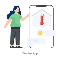 Online-Wetter-App vektor