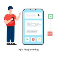 mobile Programmier-App vektor