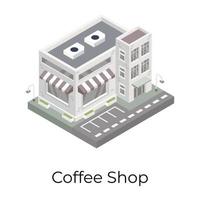 kafé och butik vektor