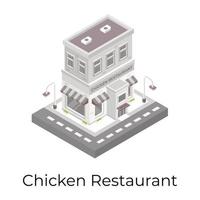 Hühnchenrestaurantladen vektor