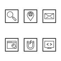 Satz von Vector SEO Search Engine Optimization Icons