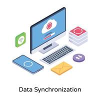 Datensynchronisation und -sicherung vektor