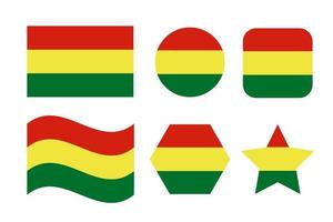 bolivias flagga enkel illustration för självständighetsdagen eller valet vektor