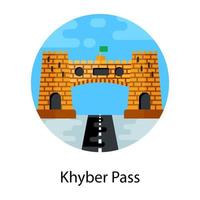 khyber pass pak afghanska gränsen vektor