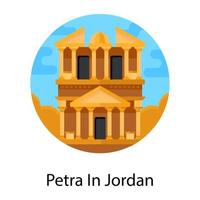 petra i Jordanien vektor