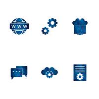 Satz von Vector SEO Search Engine Optimization Icons