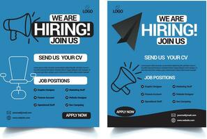 wir sind Einstellung Flyer Design. Job freie Stelle Flyer Poster Vorlage design.eb vektor