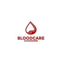 Blut Spender Logo Designs Vorlage, Blut Spende , Blut fallen Logo Vektor Vorlage
