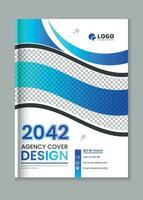 företags- bok omslag design mall i a4 vektor