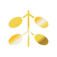 Palmdaten Symbol solide Gradient golden Farbe Ramadan Symbol Illustration perfekt. vektor