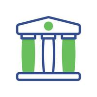 bank ikon duotone grön blå företag symbol illustration. vektor