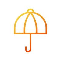 Regenschirm Symbol Gradient Gelb Orange Sommer- Strand Symbol Illustration vektor