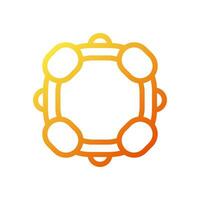 Rettungsring Symbol Gradient Gelb Orange Sommer- Strand Symbol Illustration. vektor