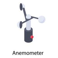 Trendige Anemometerkonzepte vektor