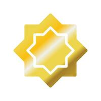 dekoration ikon fast lutning gyllene Färg ramadan symbol illustration perfekt. vektor