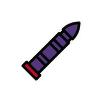 Kugel Symbol farbig Gliederung rot lila Farbe Militär- Symbol perfekt. vektor