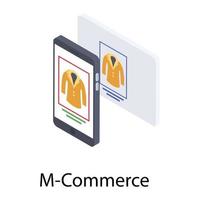 m Commerce-Konzepte vektor