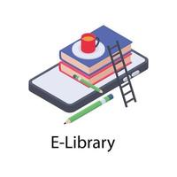 e-bibliotekskoncept vektor