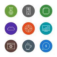 Satz von Vector SEO Search Engine Optimization Icons