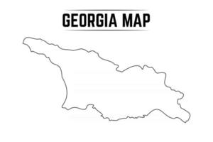 översikt enkel karta över Georgien vektor