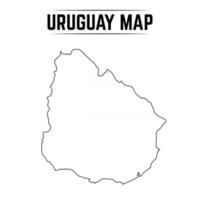 einfache Karte von Uruguay skizzieren vektor